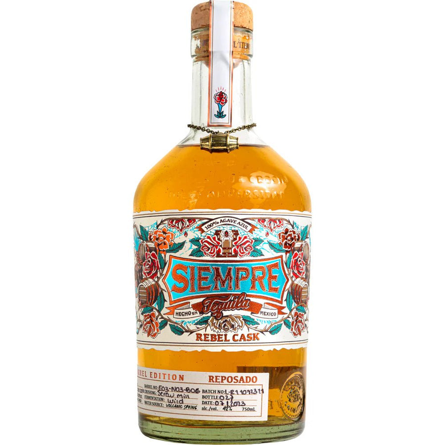 Siempre Reposado Rebel Cask Strength Tequilla - Bottles2Gift