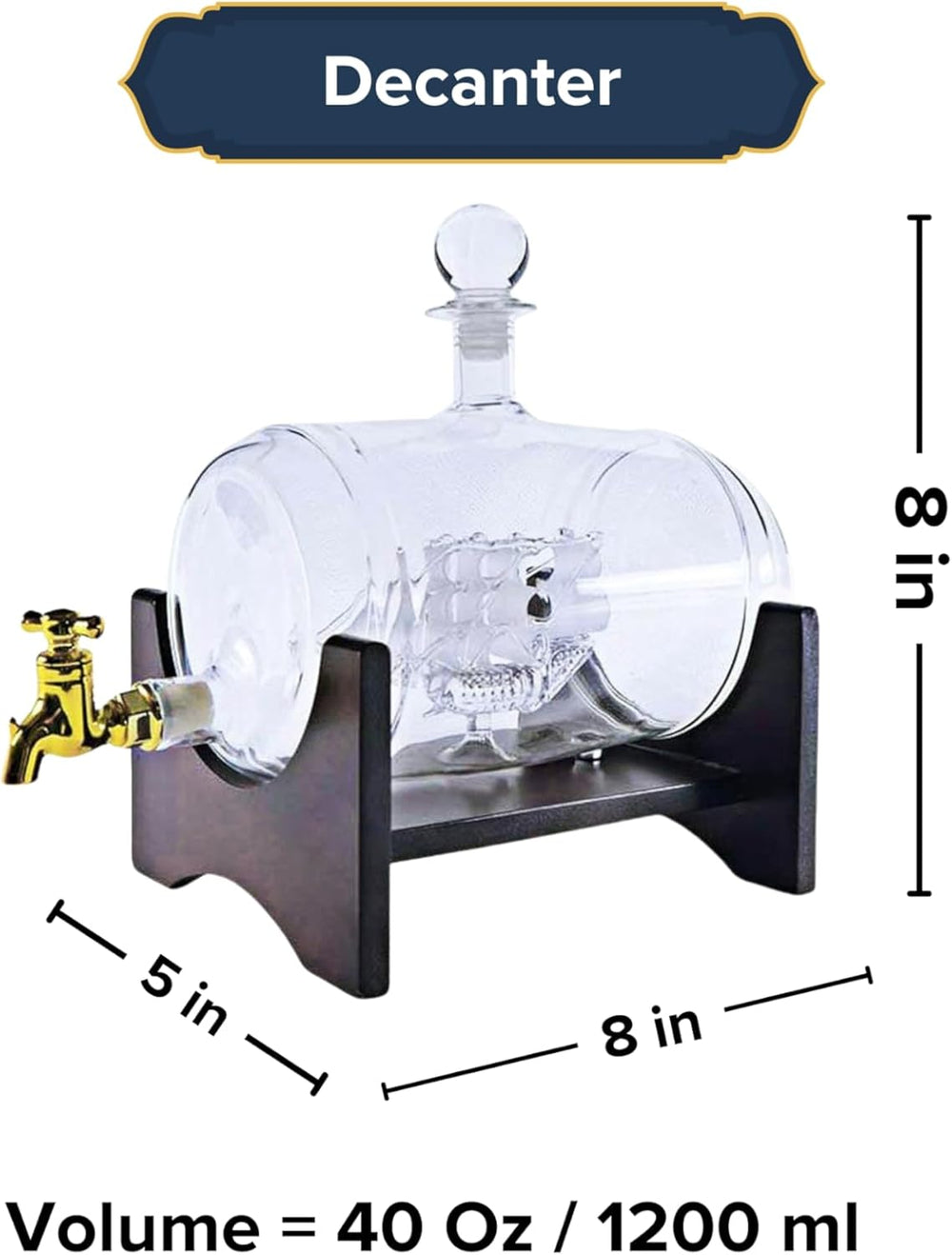 The Captain's Barrel Decanter - Bottles2Gift