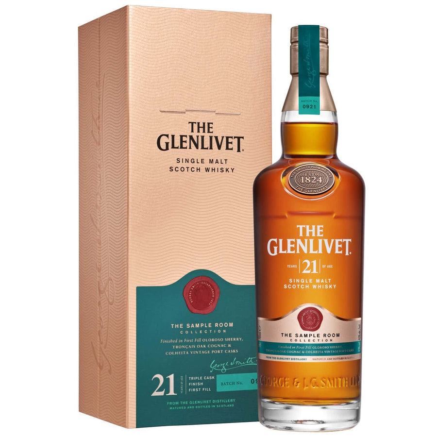 The Glenlivet Single Malt Scotch The Sample Room Collection 21 Year Whisky - Bottles2Gift