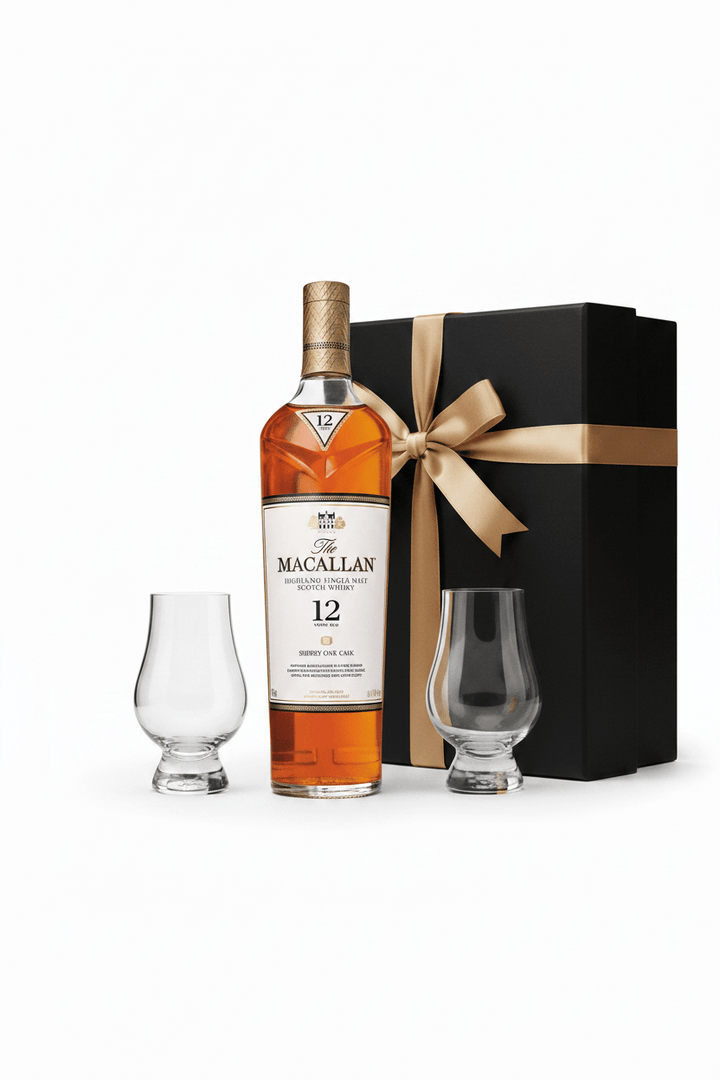 The Macallan 12 Year Old Sherry Oak Cask Scotch Whisky Gift Set - Bottles2Gift