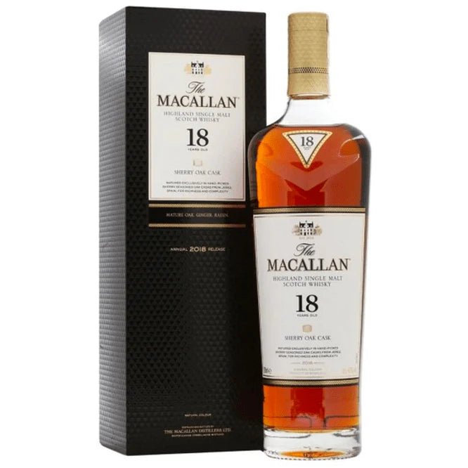 The Macallan Sherry Oak 18 Year Old Single Malt Scotch Whisky - Bottles2Gift