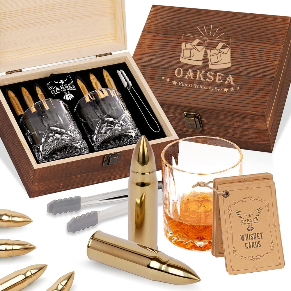 The Oaksea Bullet Whiskey Stone Set - Bottles2Gift