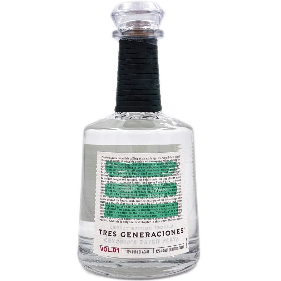 Tres Generaciones Plata Cenobio's Batch Tequila - Bottles2Gift