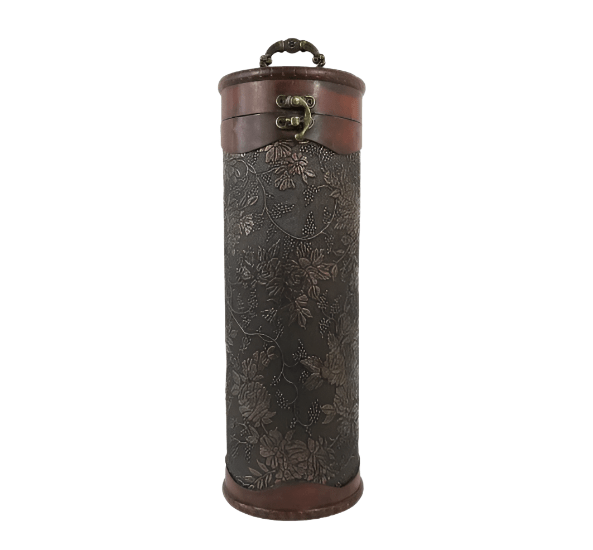 Vintage - Inspired Cylindrical Wine Gift Box - Bottles2Gift