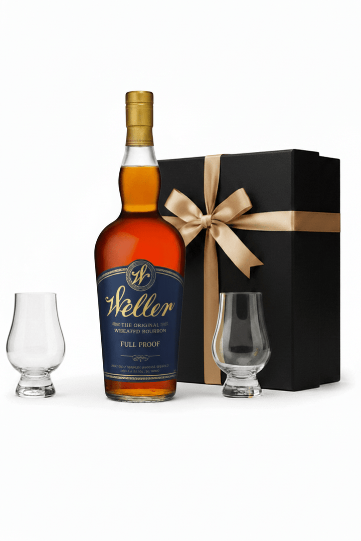 Weller Full Proof Bourbon Gift Set W/Gift Box and Glasses 750ml - Bottles2Gift