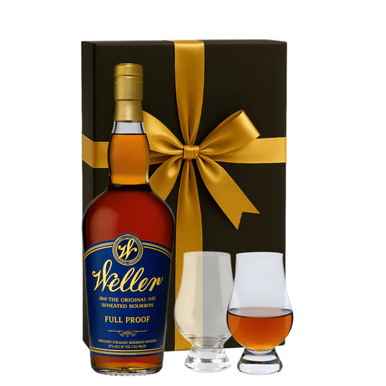 Weller Full Proof Bourbon Gift Set W/Gift Box and Glasses 750ml - Bottles2Gift