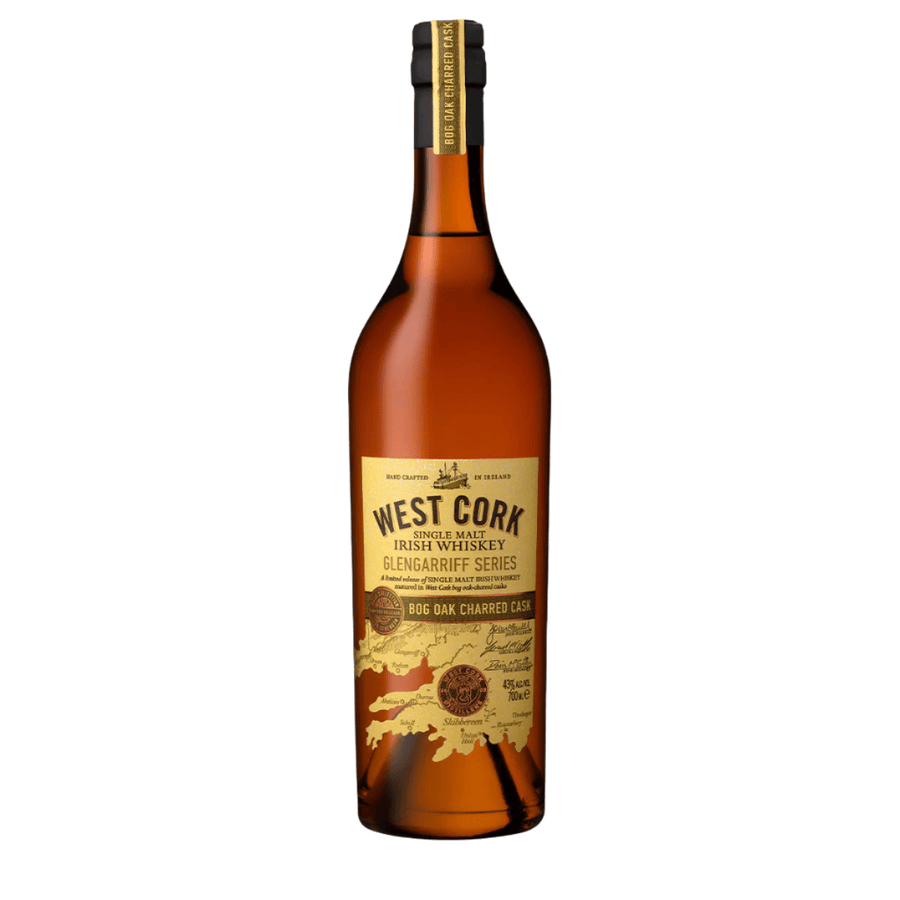 West Cork Glengarriff Series Bog Oak Charred Cask Single Malt Irish Whiskey - Bottles2Gift