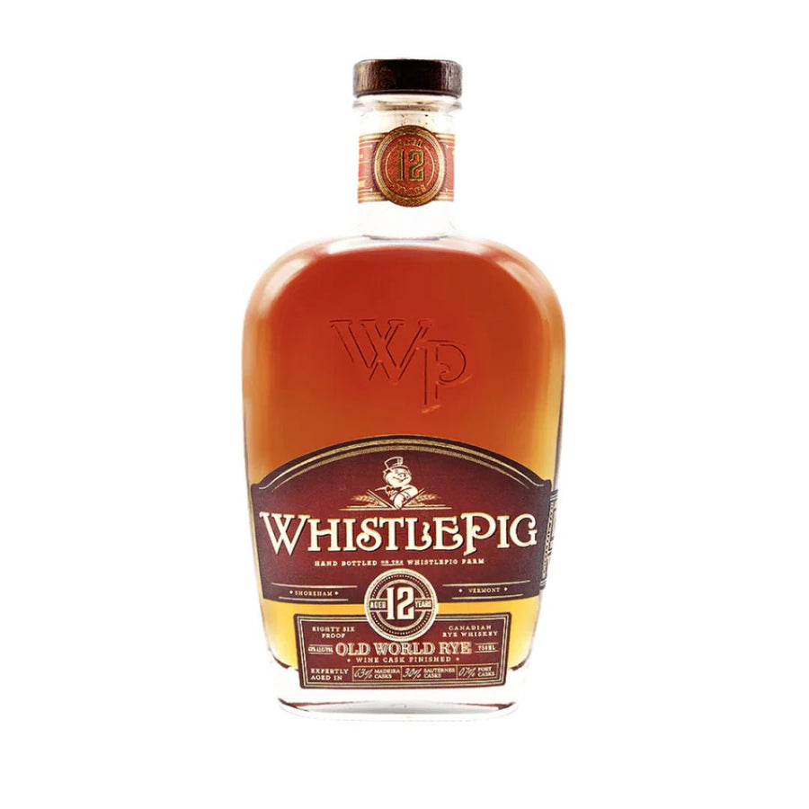 WhistlePig 12 Year Old World Straight Rye Whiskey 750ml - Bottles2Gift