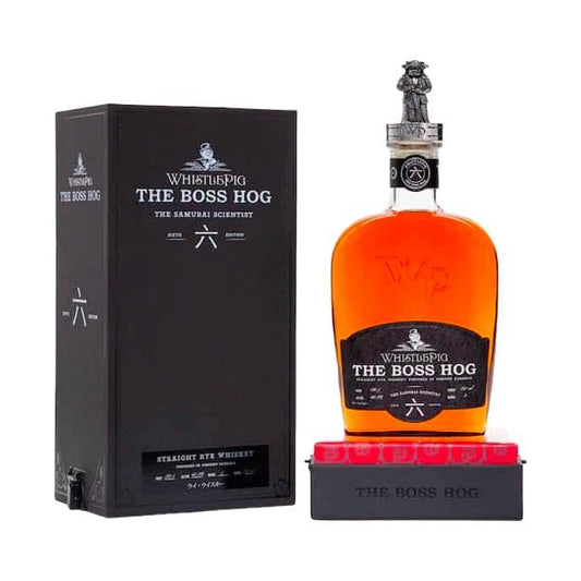 WhistlePig The Boss Hog VI Samurai Scientist Straight Rye Whiskey - Bottle Engraving