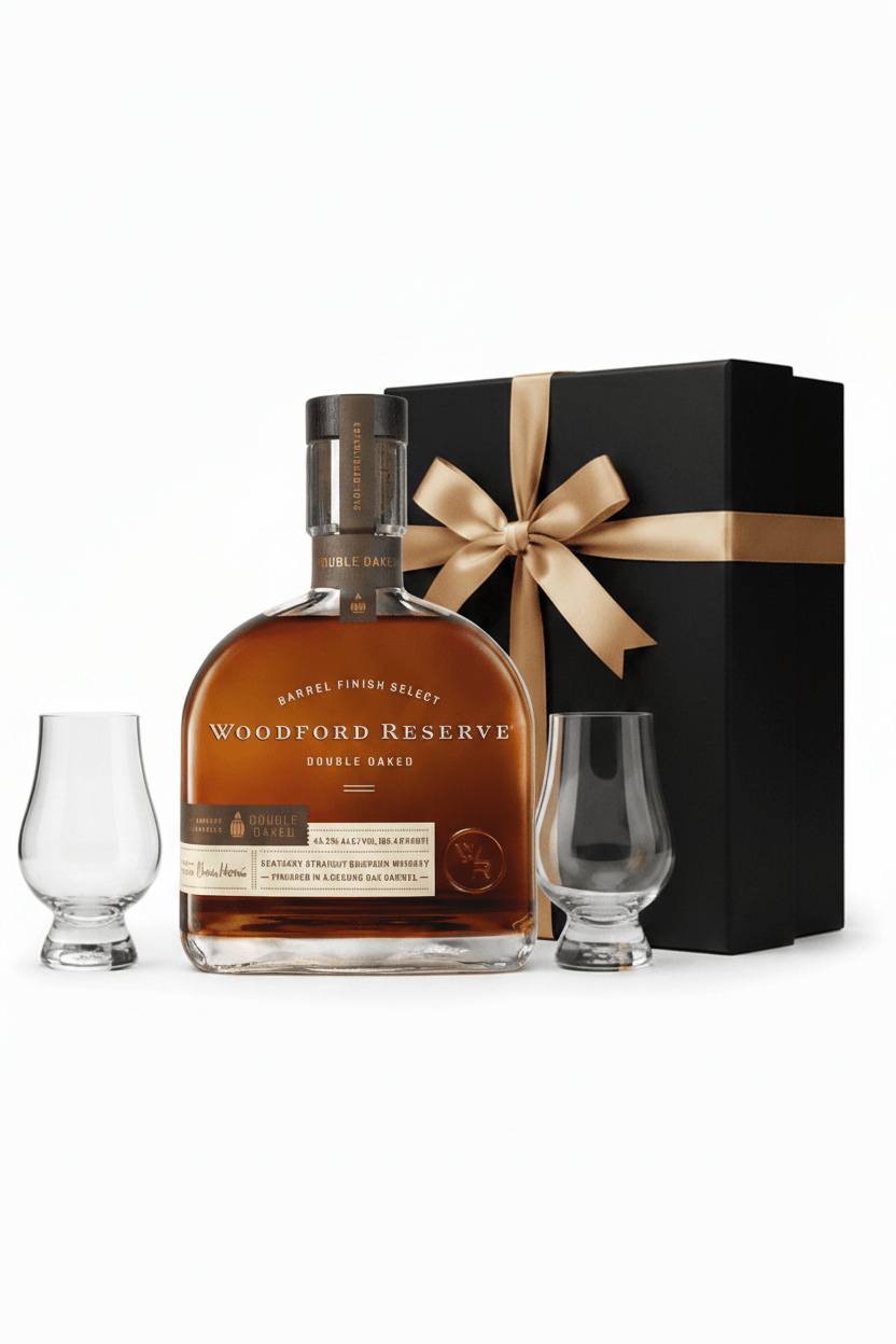 Woodford Reserve Double Oaked Gift Set W/Gift Box and Glasses 750ml - Bottles2Gift