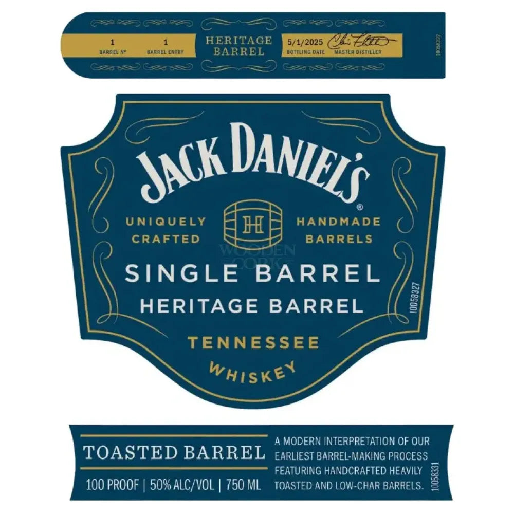 Jack Daniels Heritage Toasted Single Barrel 2025 Release 750ml