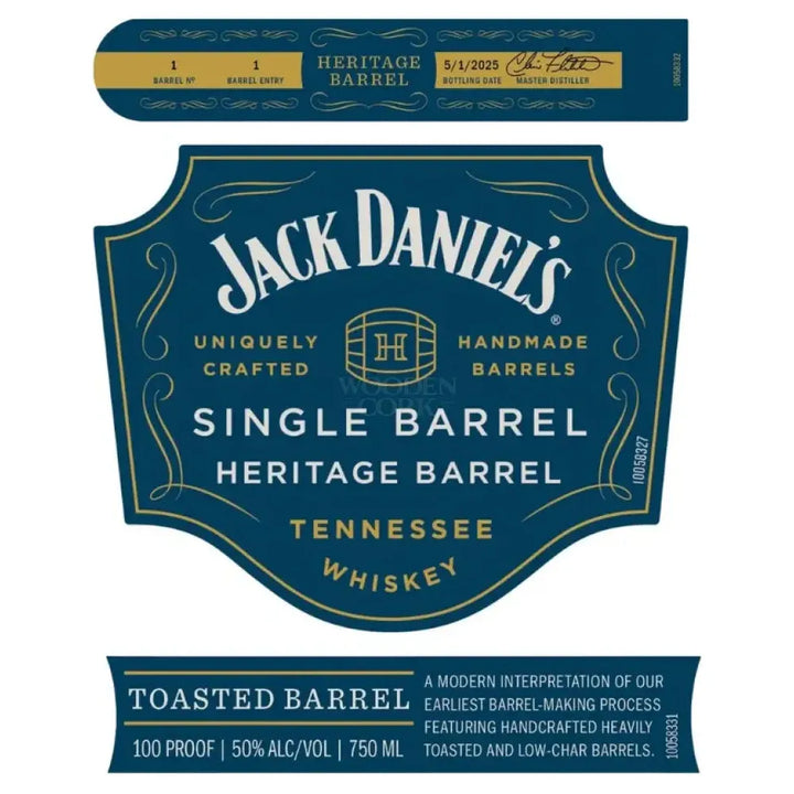 Jack Daniels Heritage Toasted Single Barrel 2025 Release 750ml