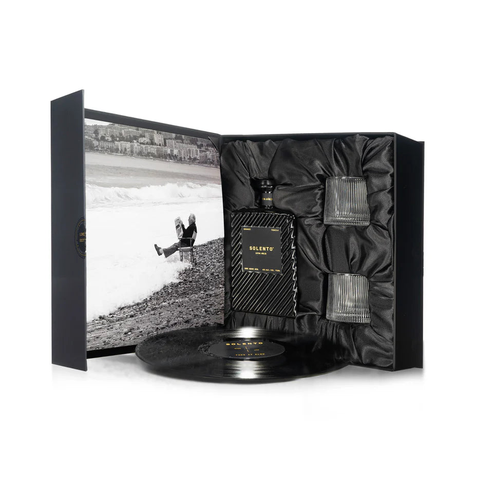 Solento Extra Anejo Limited Edition Gift Set W/Record and Glasses